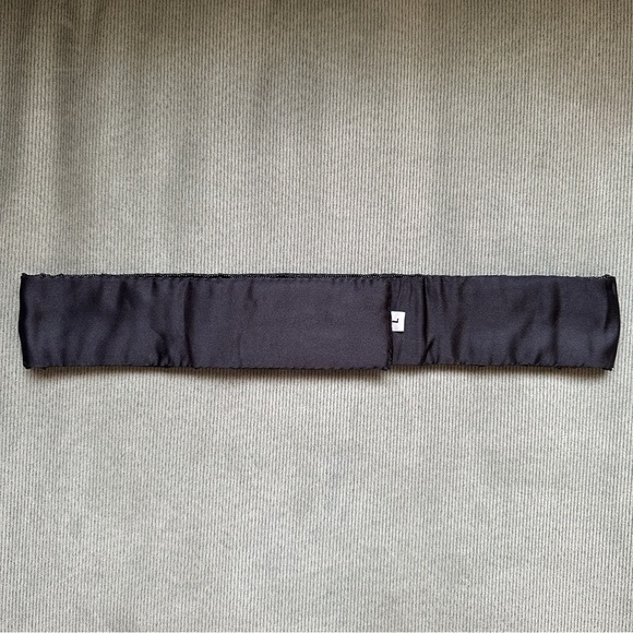 Talbots Beaded Black Belt Size Large Bows Adjustable Velcro Holiday Vintage - Picture 12 of 13